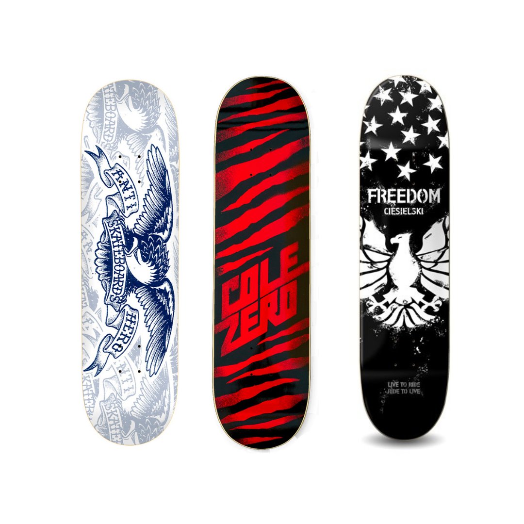 Verschiedene Skateboard Decks