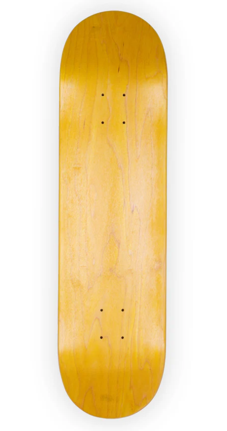 Skateboard Deck Blank medium concave gelb
