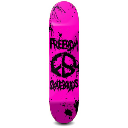 Freedom Skateboards - PEACE Paint NEON Pink 8.0"